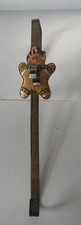 Vintage  Christmas Gingerbread Man Multicolored Metal Wreath Door Hanger  17"