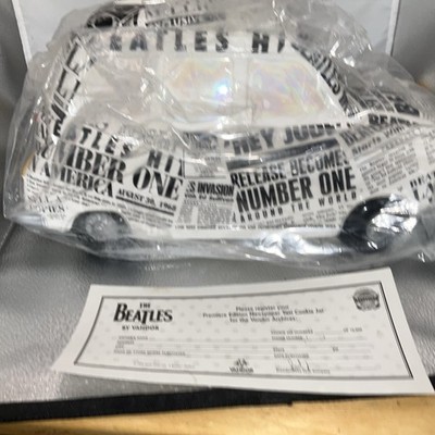 Vintage Beatles Newspaper Taxi Cookie Jar Numbered New | eBay