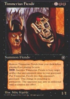 1x Timmerian Fiends NM-Mint, English Homelands MTG Magic