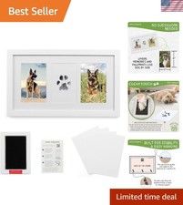 Paw Print  Nose Print Kit with No-Mess Ink Pad  White  Pet Memorial Pictur...