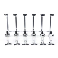 6 Bottle Liquor Dispenser Alcohol Drink Bar Beverage Whiskey Shot Stand Home