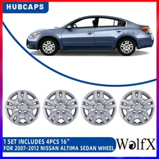 16" Set of 4 Hub Caps R16 for 2007-2012 Nissan Sentra Bolt On Wheel Covers NEW