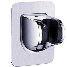 Shower Head Holder Strong Adhesive Adjustable Handheld Wand Silver