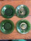 Vintage Anchor Hocking Forest Green Sandwich Glass Saucer/Liner — photo 1