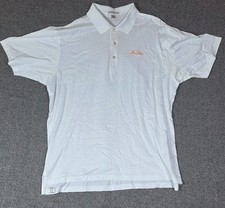 Mens Large Peter Millar Sea Island Polo Golf Shirt Solid White