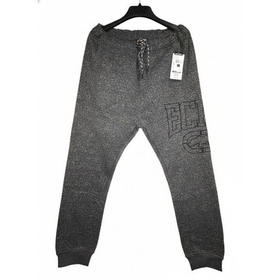 Ecko Unltd Black Marled Jogger Sweatpants Men's 2XL Drawstring Lounge Pants NWT