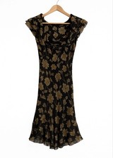 Polo Ralph Lauren Silk Chiffon Floral Ruffle Dress Fairy Cottagecore 10