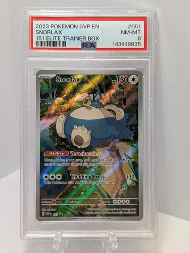 2023 Pokemon SVP EN Black Star Promo 151 ETB Snorlax #051 - PSA 8