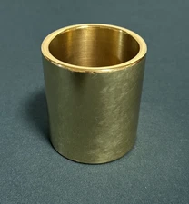 Baldwin Brass Solid Heavy Desktop Pen Cup Holder Round USA Made 3.5” Tall Label