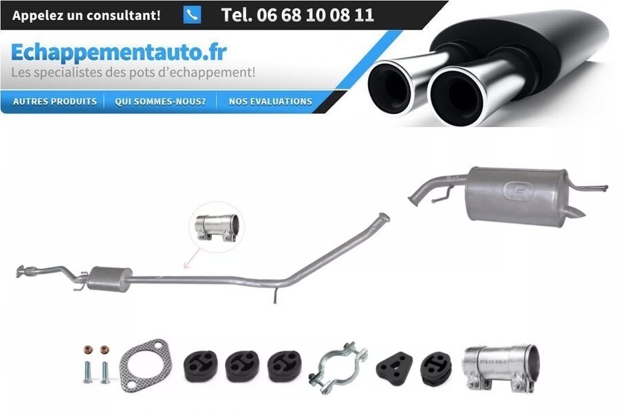 Échappement Kia Picanto silencieux central arrière 2861007102 essence