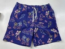 Chubbies Neon Lights Mermaids Unicorns Lined Swim Shorts 7" Inseam Mens Large