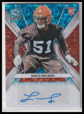 Mack Wilson 2019 Panini Spectra #RA-MW Rookie Autographs Neon Blue #/99