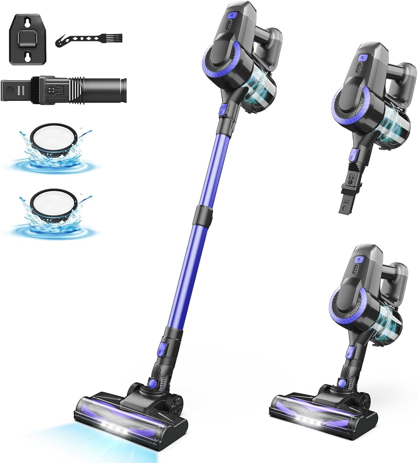 Scopa Elettrica Senza Fili Ultraleggera | 55 Minuti | Kit 6 in 1