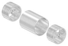 Verbinder für 42mm Holzhandlauf, inkl. 2 Adapter, Edelstahl V2A