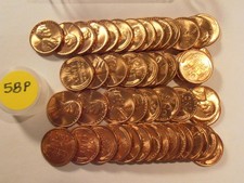 1958 P Lincoln Cent Roll High Grade Bu Nice Uncirculated Coins Free Shipping 1958 P Lincoln Cent Roll High Grade Bu Nice Uncirculated Coins Free Shipping