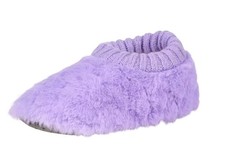 Northeast Outfitters Cozy Cabin Girls Fur Slippers Small. Purple. Sherpa Lined