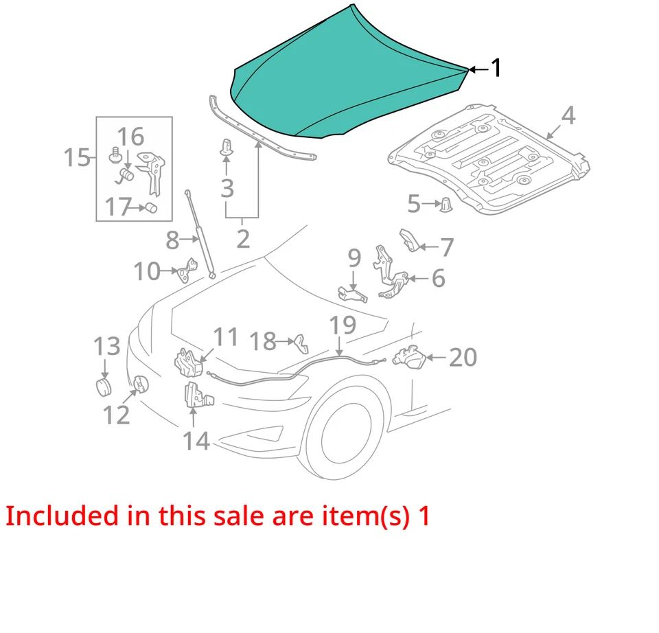 HOOD Lexus IS250 IS350 06 07 08 09 10 11 12 13 14 15 Blue 1411767 Foto 3 de 4