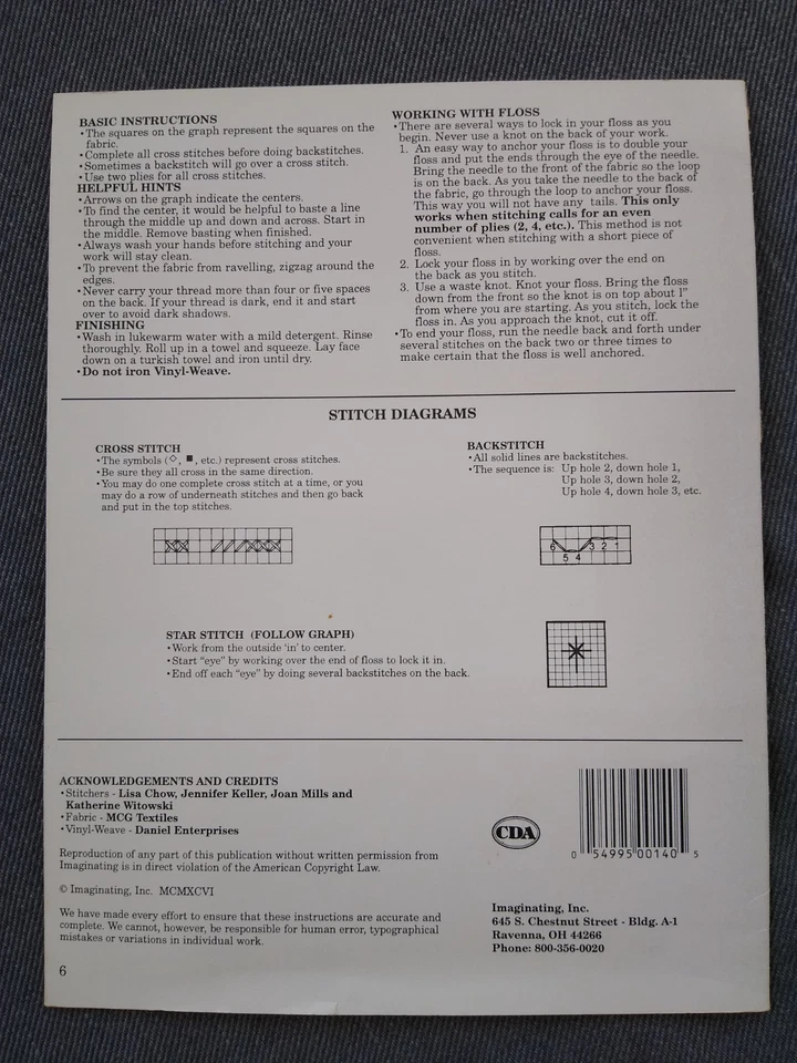 Imaginating Guardian Angels Counted Cross Stitch Pattern Chart Diane Arthurs - Image 3 of 3