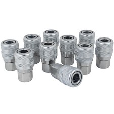 Air Coupler Fitting A-Style 1/4" FNPT 10 Pack - 300 PSI Max, 34 SCFM