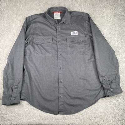 Strata Shirt Mens XL Gray Arc Flash FR Flame Resistant Long Sleeve