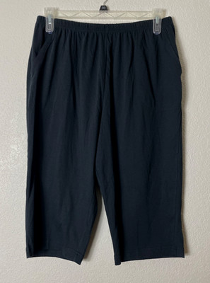 Blair Knit Capri Pants Womens Size XL Black Elastic Waist New Without Tags