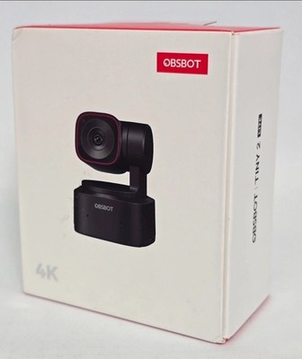 OBSBOT Tiny 2 4K Webcam Camera, Black