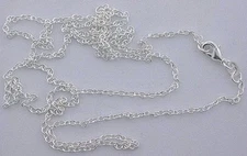 30 Inch 1.9mm .925 Sterling Silver Oval Cable Chain Necklace