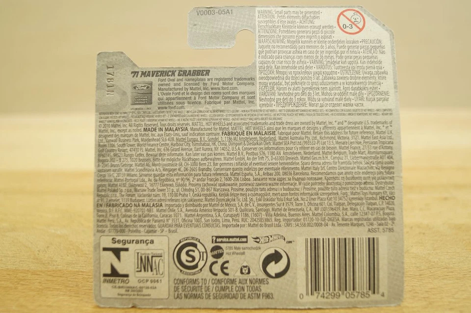 Hot Ruote Street Bestia 11 ´ 71 Maverick Grabber Giallo 1/10,81/244 Corta Carta - Immagine 2 di 2