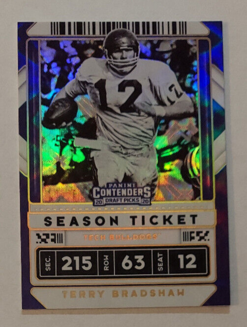 Terry Bradshaw (Louisiana Tech) 2020 Panini Contenders Draft Picks GALACTIC