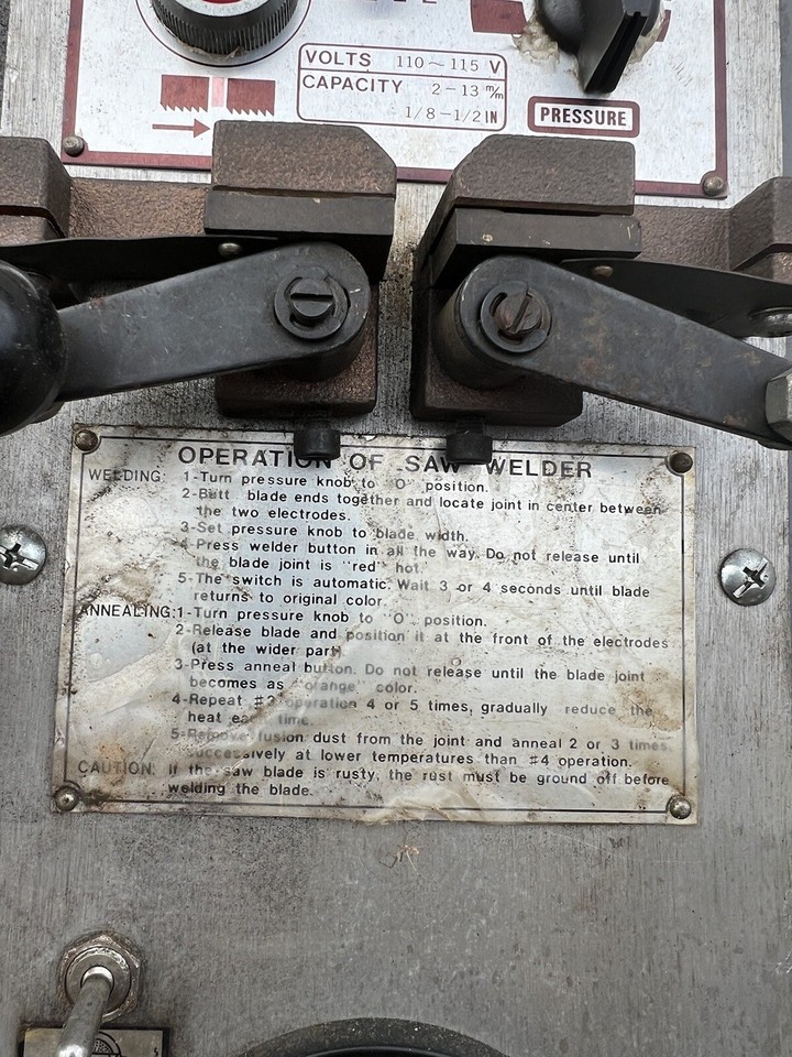 JET Band Saw Blade Welder Grinder JWG12 115V eBay