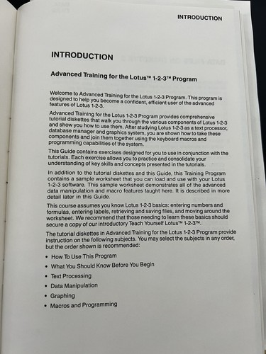 Lotus 123 Series Training Expert and Advanced 1987 Vintage Intellisance Codex - Afbeelding 13 van 15