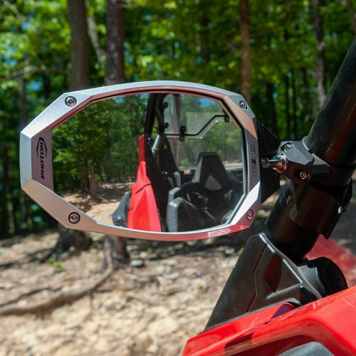 Honda Talon 1000 2019+ Side View Folding Mirrors Red Seizmik Photon Lifetime - Picture 6 of 7