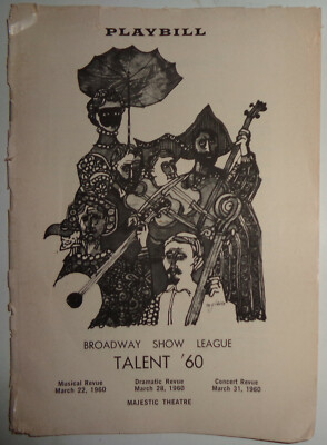 Talent '60 - Playbill - Tuesday, März 22-31 1960. Joan Rivers, Cal Tjader