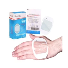 Transparent Film Dressing, 2.3" x 2.75" Pack of 100 Waterproof Wound Bandage ...