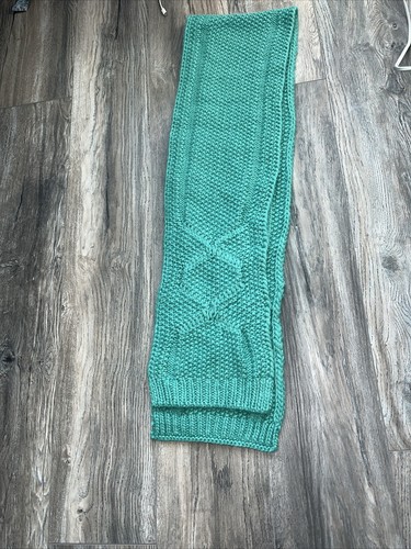 J.CREW Cable knit hat Beanie Light Teal Wool blend Scarf Shawl Cover New Sweater - Picture 17 of 17
