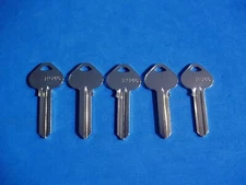 LOT OF FIVE LOCKSMITH RU46 6-PIN KEY BLANKS FITS RUSSWIN NICKEL CHROME BRS
