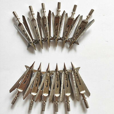 12PCS Hunting Killzone Broadheads 100Grain Sharpen Blade 2'' Cut Archery Tips
