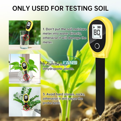 0-99%RH Soil Moisture Detector Tester LCD Soil Water Analyzer Meter Gardening - Picture 4 of 19