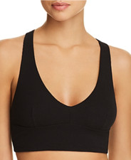 Women's Honeydew Intimates Ribbed Bralette, Size Large Black 5183