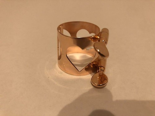 Atelier Momo B Clarinet Ligature NS Vertical Heart PG with case Used Japan - Picture 3 of 4