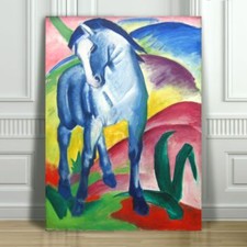 FRANZ MARC - Blue Horse - CANVAS ART PRINT POSTER - Abstract - 24x16"