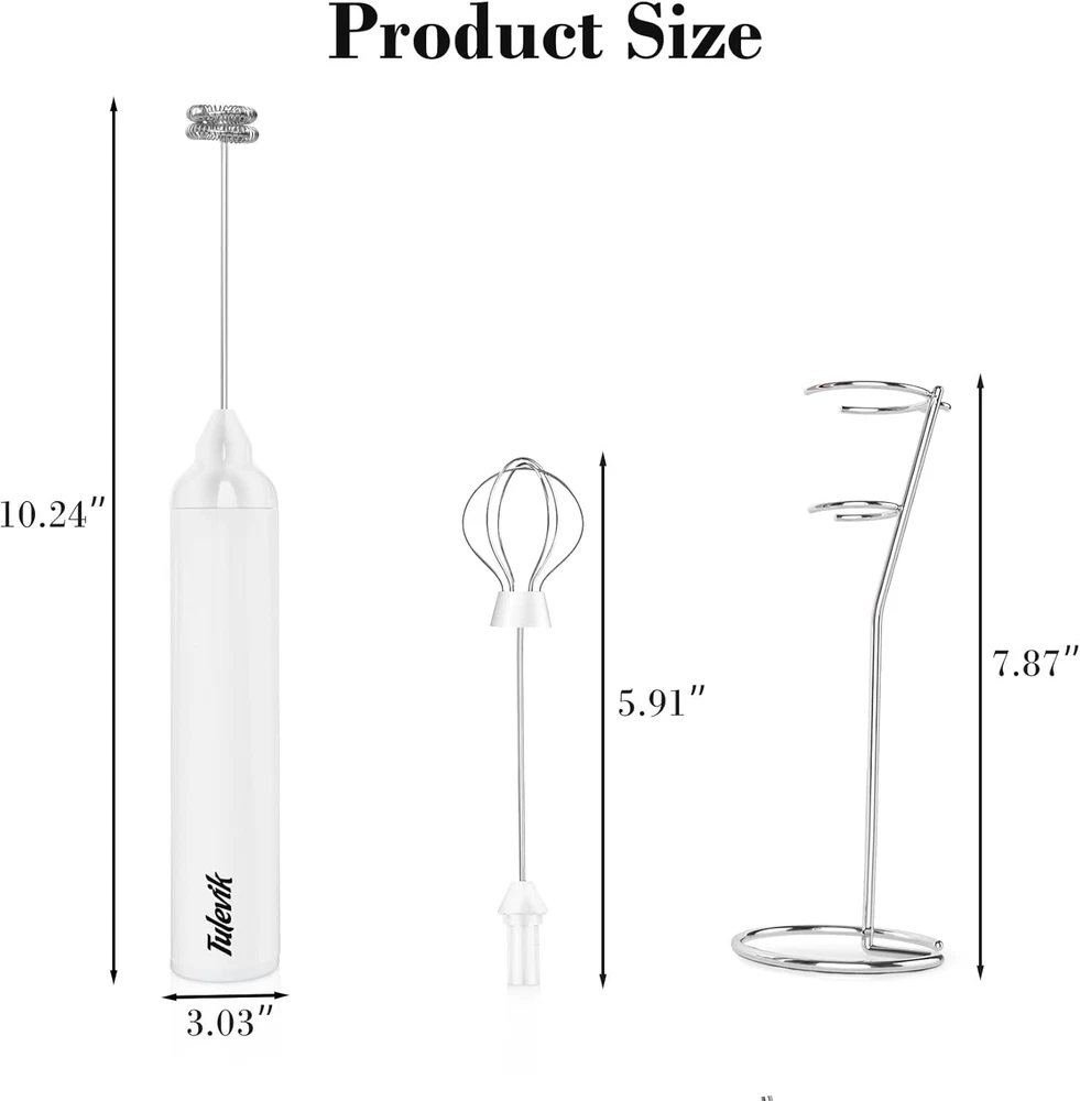 Milk Frother Handheld, Electric Frother Wand with Stand, Coffee Frother with USB Milk Frother Handheld, Electric Frother Wand with Stand, Coffee Frother with USB