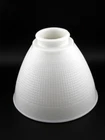Vintage  Milk Glass Waffle Lamp Shade Mid Century Modern MCM 5" #1