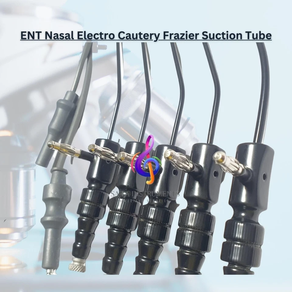 Electro Cautery Frazier 吸管 ENT 鼻蓝色绝缘带手指切割 — 第 2/3 张图片