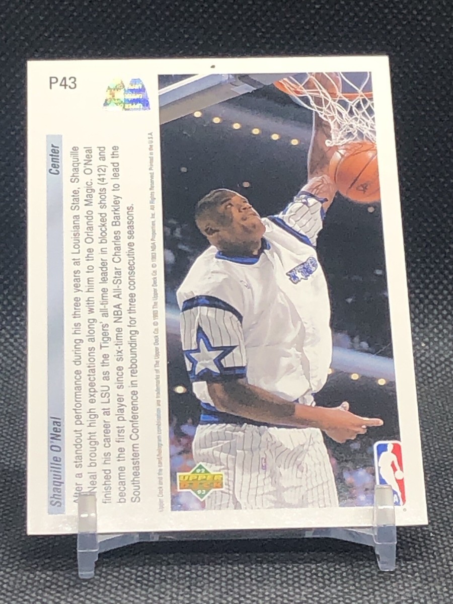 Shaquille O'Neal 1992-93 Upper Deck Future Force McDonald's RC