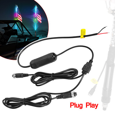 #ad RGB LED Whip Lights Synchronizer Controller Plug Play 2 Way For Remote Chase UTV $27.99