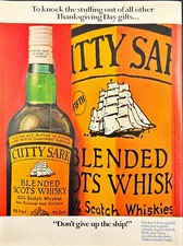 Cutty Sark Whisky Thanksgiving Day Gifts Vintage Print Ad 1973