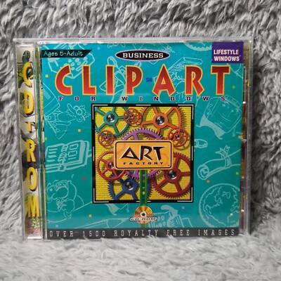 ART FACTORY: CLIP-ART FOR WINDOWS CD-ROM 1996 Vintage PC Art Pack