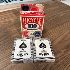 2 DecksPlaying Cards Party Poker Size Standard And 100 Poker Chips