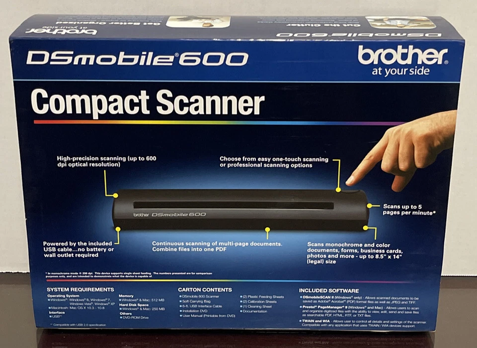 Brother DSmobile DS600 Pass-Through Scanner Sealed Never Been Opened - Image 2 of 4